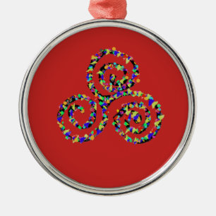 Keltisk Triskelion Styrka Julgransprydnad Metall