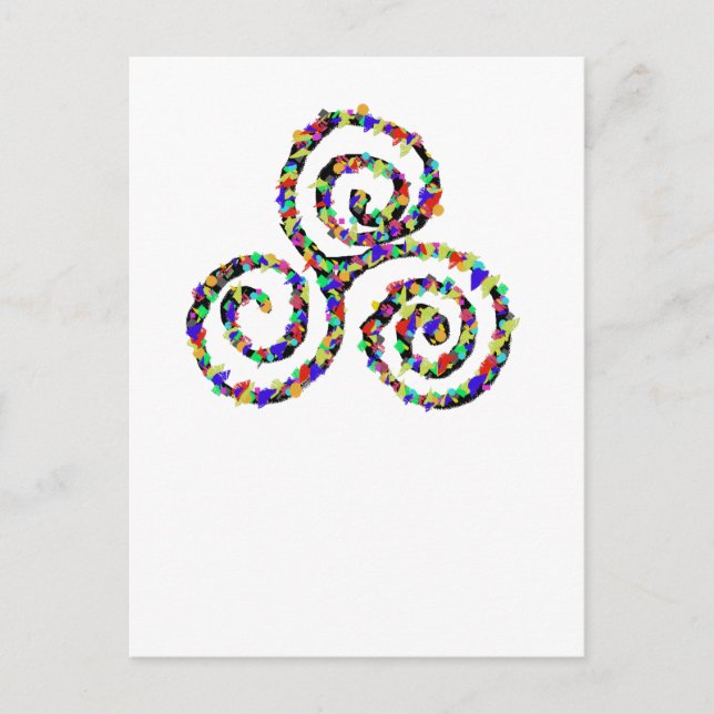 Keltisk Triskelion Styrka Vykort (Framsida)