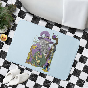 Keltisk trollkarl drake fantasy lila badrumsmatta