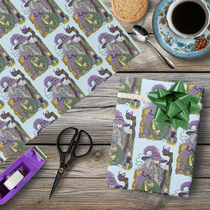 Keltisk trollkarldragon fantasy lila presentpapper
