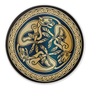 Keltisk Varg Knotwork Triad Knopp