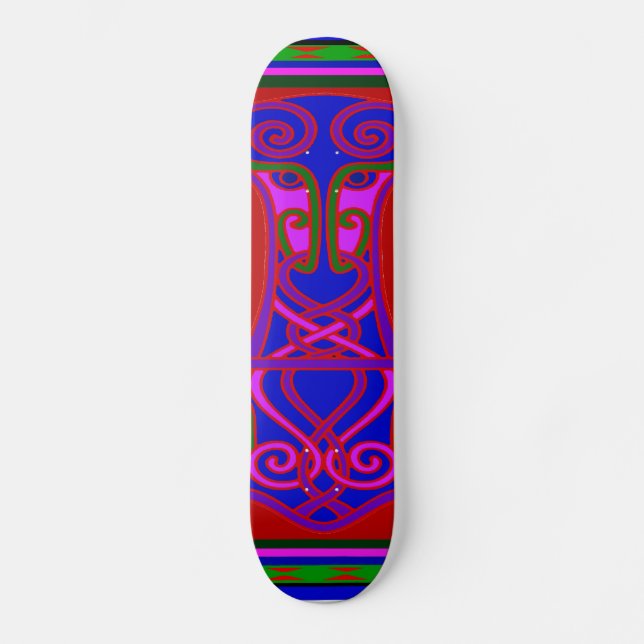 Keltisk Viking Skateboard Bräda 19,5 Cm (Framsida)