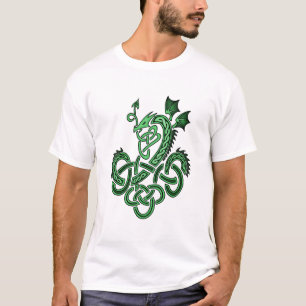 Keltiska draken - Grönt T Shirt