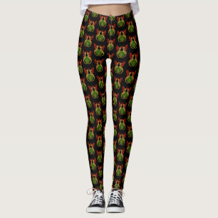 Keltiska halvledarskiktade Måne och dragoner Leggings