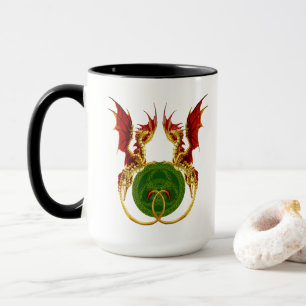 Keltiska halvledarskiktade Måne och dragoner Mugg