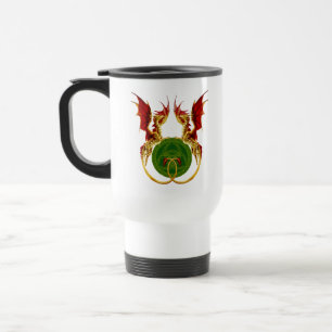 Keltiska halvledarskiktade Måne och dragoner Resemugg
