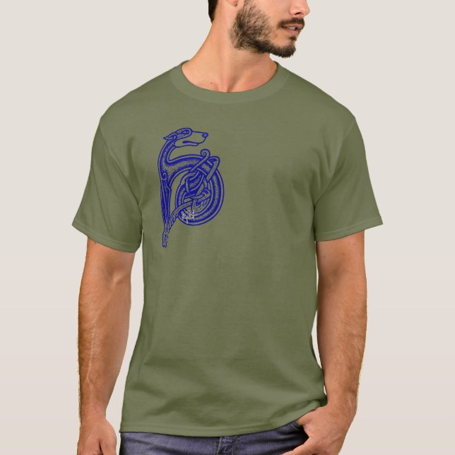 Keltiska Knot Irish Wolfhound T Shirt (Framsida)