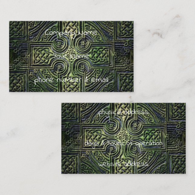 Keltiska knutar St. Patrick's Day Visitkort (Fram/baksida)