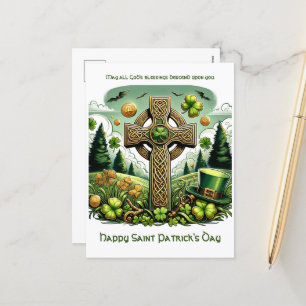 Keltiska Kor: Saint patrick's day Firande Helg Vykort