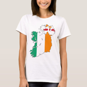Keltiska Nationer Irlands Karta T-shirt