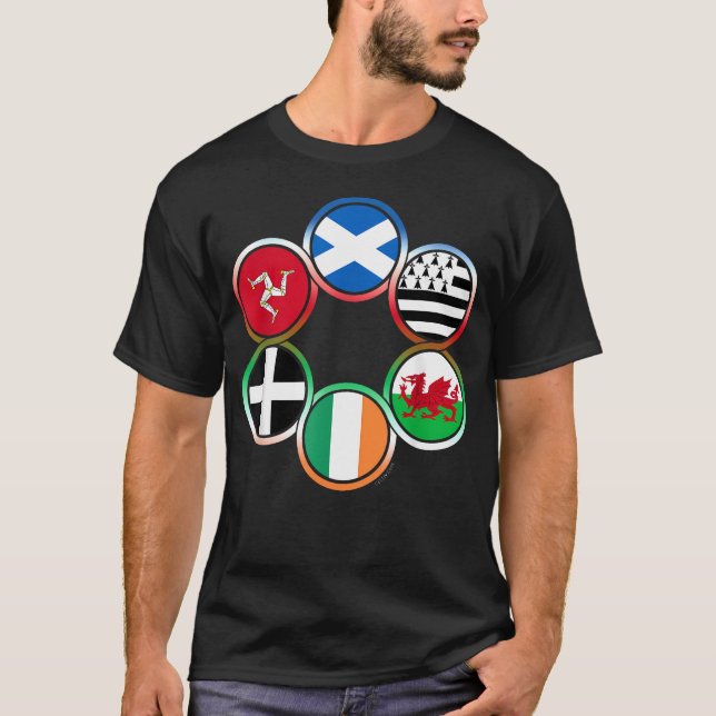 Keltiska nationsflaggor t shirt (Framsida)