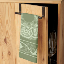 Keltiska notwork Fish in Grönt