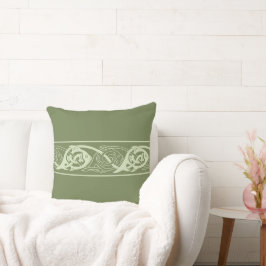 Keltiska notwork Fish in Grönt Kudde