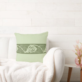 Keltiska notwork Fish in Grönt Kudde