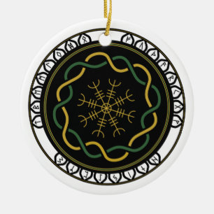 Keltiska Runor 3 Ornament (Rund)