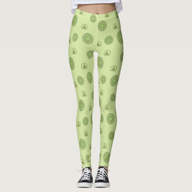 Keltiska St. Patricks-dagsleggings Leggings (Framsida)