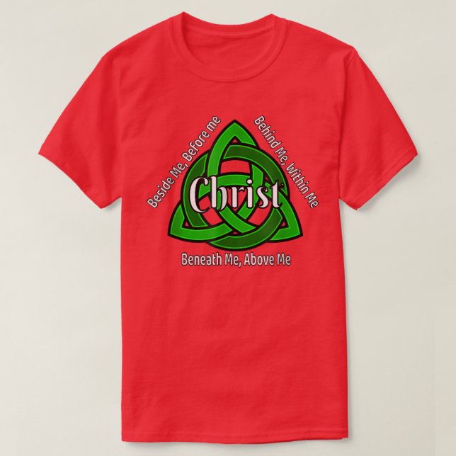 Keltiska Treenigheten Kno St Patricks bön Kristend T Shirt (Design framsida)