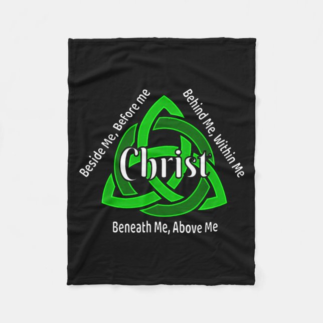 Keltiska treenigheten Kno St Patricks bön Kristna  Fleecefilt (Framsidan)