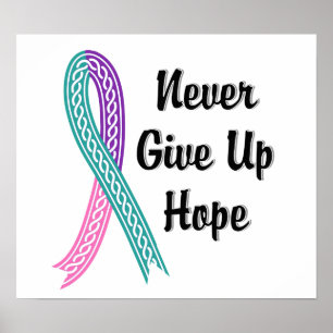 Keltiskt aldrig Ge uppåt Hosta Thyroid Cancer Poster