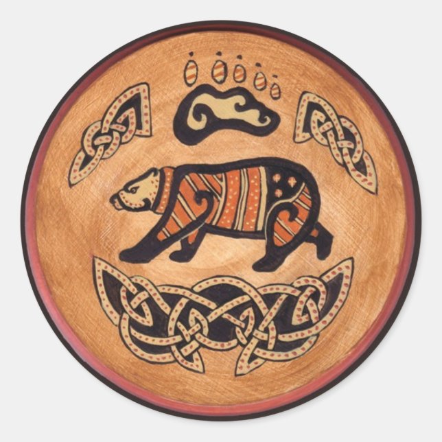 Keltiskt ben runt klistermärke (Framsida)