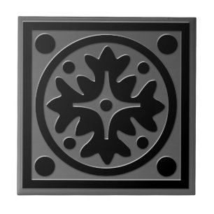 Keltiskt inspikat plattor nr 1 grått Stainless Ste Kakelplatta