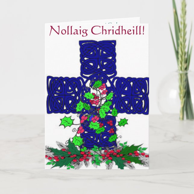 Keltiskt julkort helgkort (Framsida)