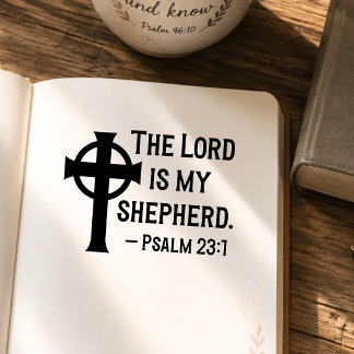 Keltiskt kors Herren är min herde Psalm 23:1 Stämpel