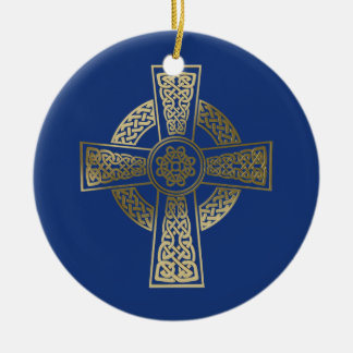 Keltiskt kors julgransprydnad keramik
