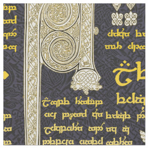Keltiskt prov i Guld-övertoningar Tyg