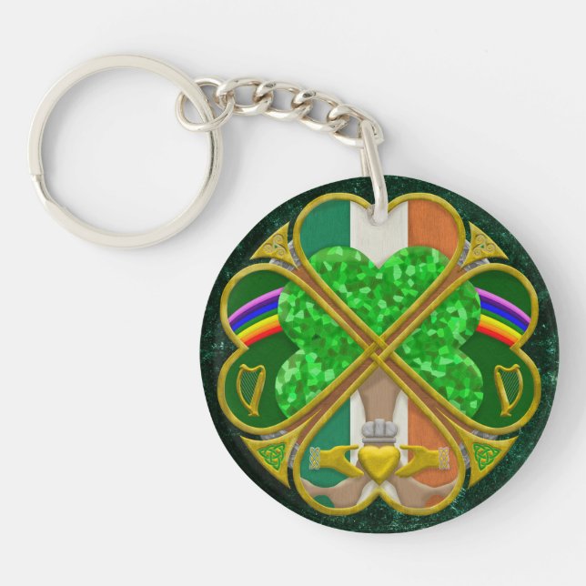Keltiskt Shamrock-arvssymbol Irländsk inspiration (Framsidan)