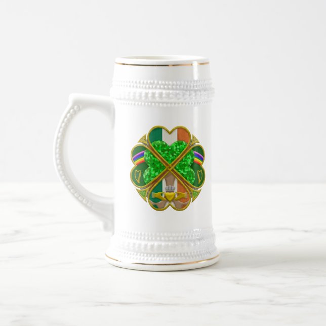 Keltiskt Shamrock- arvssymbol irländsk inspiration Sejdel (Vänster)