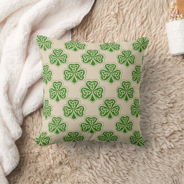 Keltiskt Shamrock-mönster Kudde (Filt)