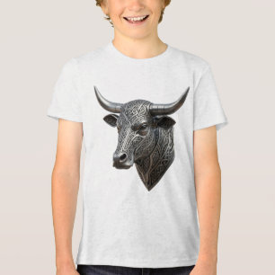 Keltiskt silvertjurhuvud Viking Keltisk T Shirt