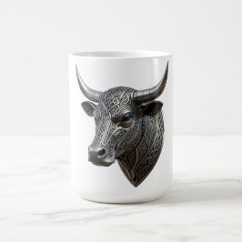 Keltiskt silvertjurhuvud Viking Keltiskt Kaffemugg