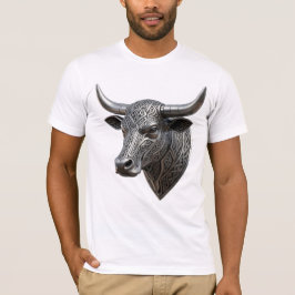 Keltiskt silvertjurhuvud Viking Keltiskt T Shirt
