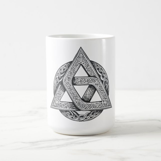 Keltiskt tecken, treenighetsknut kaffemugg (Center)