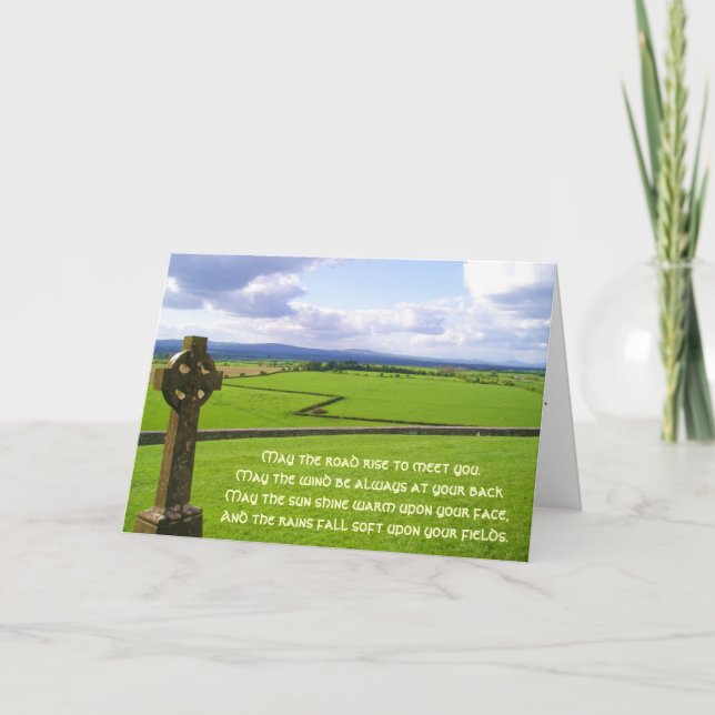 Keltiskt välsignelsekort kort (Framsida)