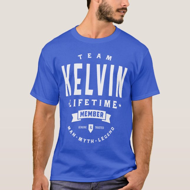 Kelvin Personlig Namn Birthday Gift T Shirt (Framsida)