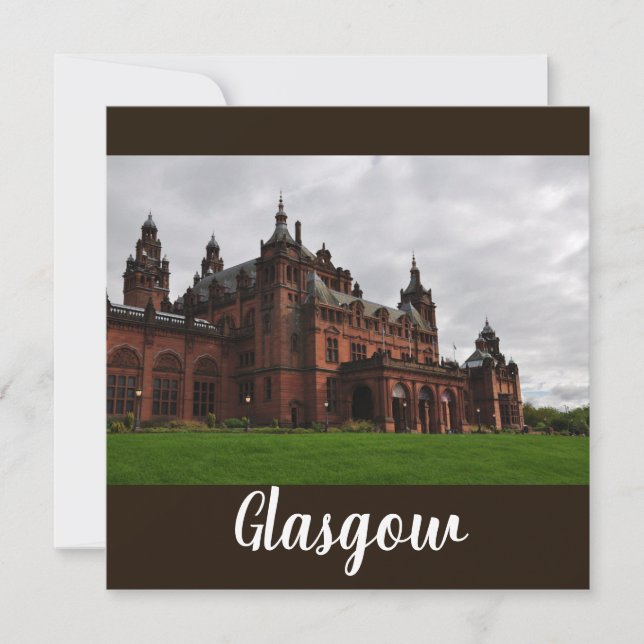 Kelvingrove-glasgow-plattans kvadrat-kort (Framsida)