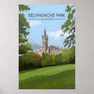 Kelvingrove Park Glasgow Resemappelsplakat Poster