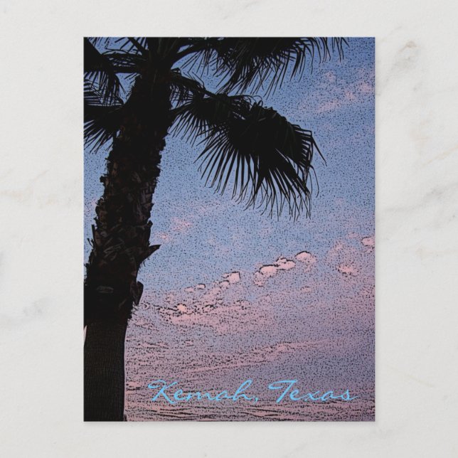 Kemah Handflatan Sunset-vykort - anpassat Vykort (Framsida)