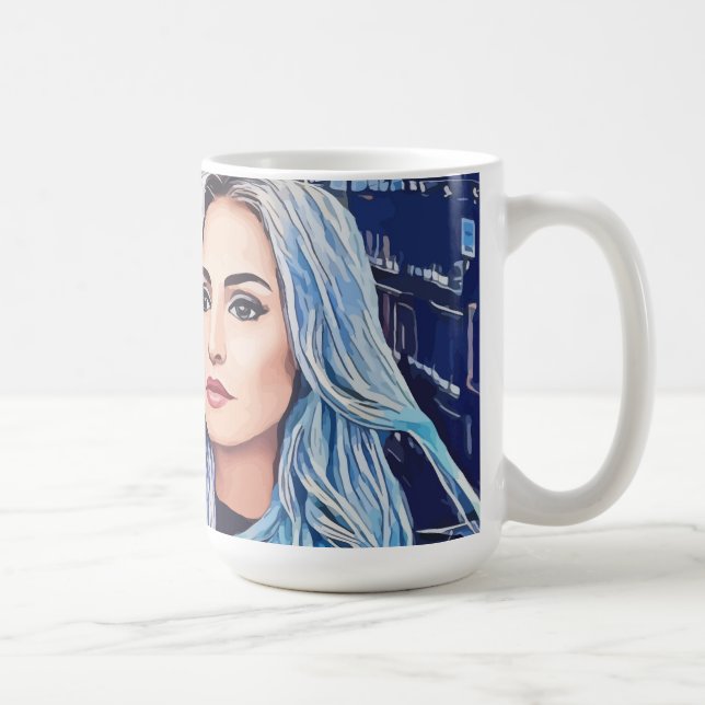 Keman i City Surreal Abstrakt Art Kaffemugg (Höger)