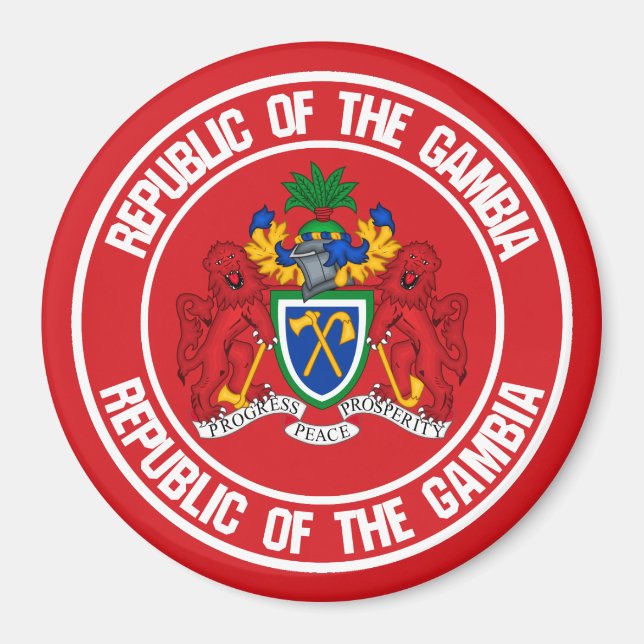 Kemblemet i Gambiarundan Magnet (Framsidan)