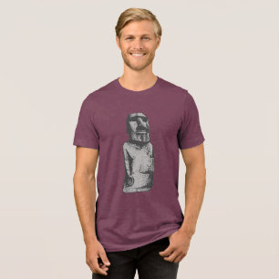 Kembrace Ancient Wisdom: Moai Sculpture T Shirt