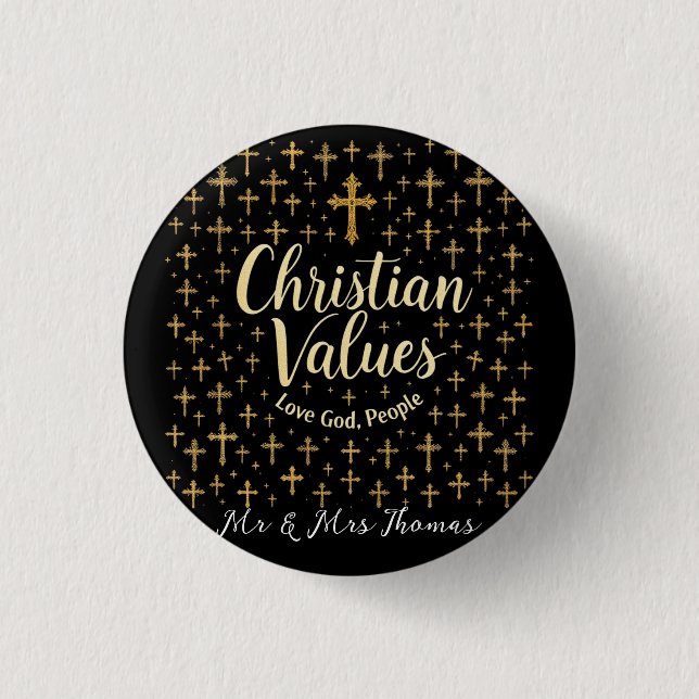 Kembrace Christian Values: Kärlek Gud, Kärlek, fol Knapp (Framsida)