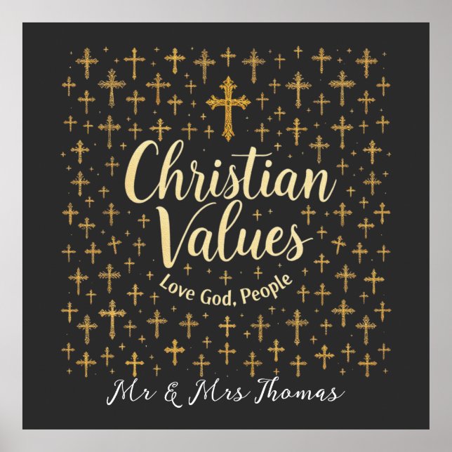 Kembrace Christian Values: Kärlek Gud, Kärlek, fol Poster (Framsidan)