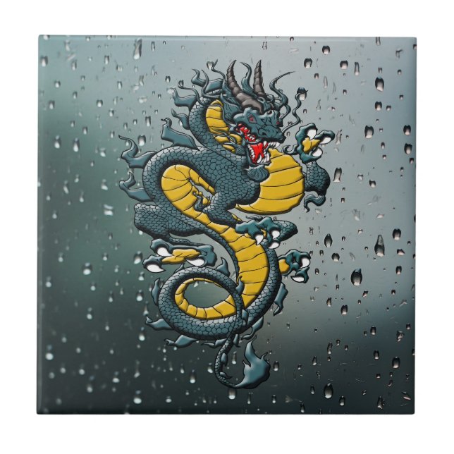 Kembrace Mythical Power: Kinesisk dragon Kakelplatta (Framsidan)