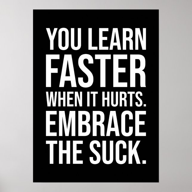 Kembrace Suck, gym, hustle, success, motivation Poster (Framsidan)