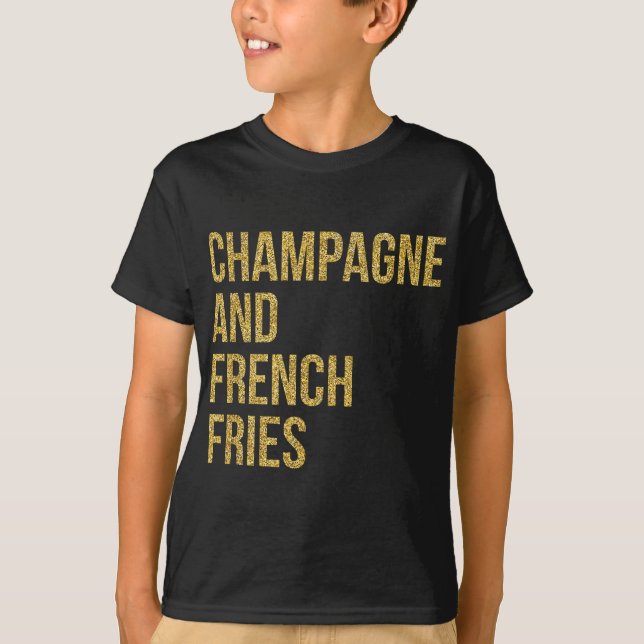Kemens Champagne och Fransk Fries? T Shirt (Framsida)