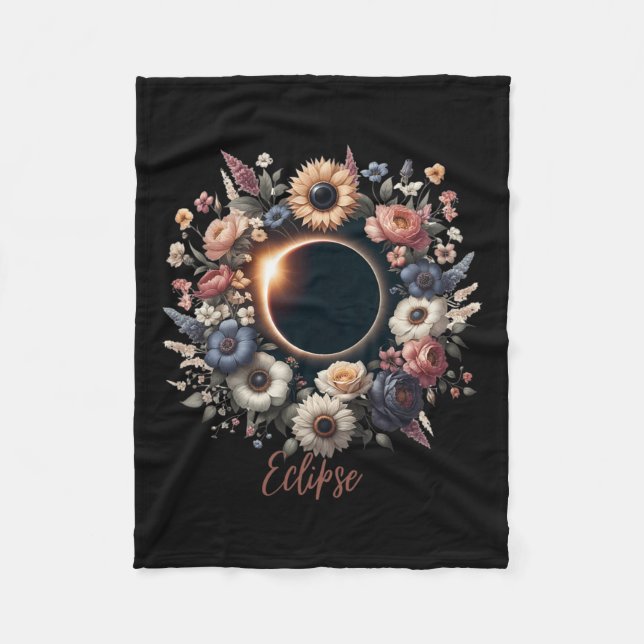 Kemens Solar Eclipse Shirt med Blommigt Flowers Fleecefilt (Framsidan)